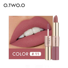 Load image into Gallery viewer, O.TWO.O 12 Colors Lips Makeup Lipstick Lip Gloss Long Lasting Moisture Cosmetic Lipstick Red Lip Matte Lipstick Waterproof - labaii