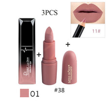 Load image into Gallery viewer, Professional Makeup Matte Lipstick Waterproof Long Lasting Lipgloss Nude Makeup Batom Lipliner Velvet Lip Stick Cosmetics Sets - labaii
