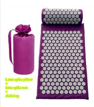 Load image into Gallery viewer, Yoga Spike Acupressure Mat Pillow Set Back Body Massager Acupuncture Cushion Mat Pain Relieve Spike Yoga Mat with Pillow - labaii