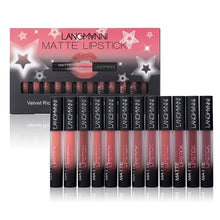 Load image into Gallery viewer, langmanni 12pcs Sexy Matte Lipstick Kits Lips Makeup Waterproof Nutritious Velvet Lip Stick Tint Nude Makeup Cosmetic - labaii