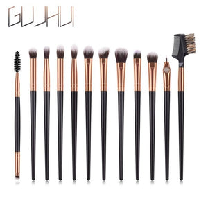 12 Pcs/lot Makeup Brushes Set For Foundation Powder Blush Eyeshadow Concealer Lip Eye Make Up Brush Cosmetics Beauty Tools TSLM1 - labaii