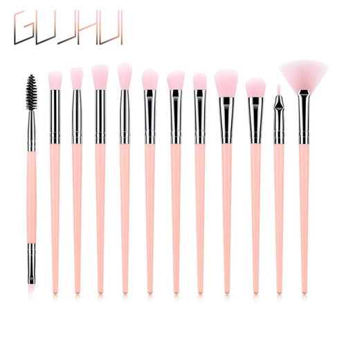 12 Pcs/lot Makeup Brushes Set For Foundation Powder Blush Eyeshadow Concealer Lip Eye Make Up Brush Cosmetics Beauty Tools TSLM1 - labaii