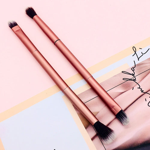 Double Ended Eyeshadow Brush Eye Makeup Brushes Sculpting Concealer Powder Make Up Essentials Brushes Cosmetics Tool - labaii