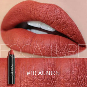 FOCALLURE 19 Colors Matte Lipsticks Waterproof Matte Lipstick Lip Sticks Cosmetic Easy to Wear Matte Batom Makeup Lipstick - labaii