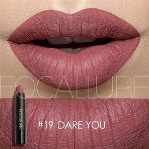 FOCALLURE 19 Colors Matte Lipsticks Waterproof Matte Lipstick Lip Sticks Cosmetic Easy to Wear Matte Batom Makeup Lipstick - labaii