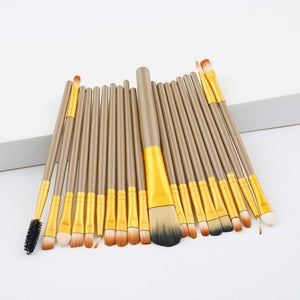 Fashion Luxury 20PCS Makeup Brushes Kit Foundation Powder Blush Eyeshadow Concealer Lip Eye Make Up Brush Cosmetics Beauty Tools - labaii