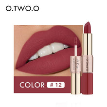 Load image into Gallery viewer, O.TWO.O 12 Colors Lips Makeup Lipstick  Lip Gloss Long Lasting Moisture Cosmetic Lipstick Red Lip Matte Lipstick Waterproof - labaii
