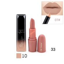 Load image into Gallery viewer, Professional Makeup Matte Lipstick Waterproof Long Lasting Lipgloss Nude Makeup Batom Lipliner Velvet Lip Stick Cosmetics Sets - labaii
