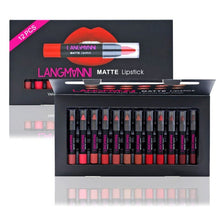 Load image into Gallery viewer, langmanni 12pcs Sexy Matte Lipstick Kits Lips Makeup Waterproof Nutritious Velvet Lip Stick Tint Nude Makeup Cosmetic - labaii
