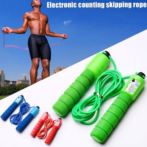 Professional Crossfit Jump Rope Skip Speed Weighted Jump Ropes Anti-Slip Handle Counting Jump Rope Training Workout Equipments - labaii
