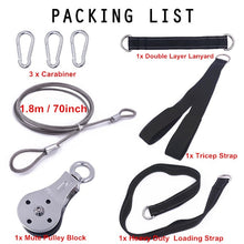 Load image into Gallery viewer, Fitness DIY Pulley Cable Machine Attachment System Arm Biceps Triceps Blaster Hand Strength Trainning Home Gym Workout Equipment - labaii
