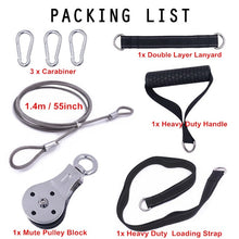 Load image into Gallery viewer, Fitness DIY Pulley Cable Machine Attachment System Arm Biceps Triceps Blaster Hand Strength Trainning Home Gym Workout Equipment - labaii
