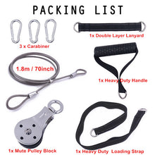 Load image into Gallery viewer, Fitness DIY Pulley Cable Machine Attachment System Arm Biceps Triceps Blaster Hand Strength Trainning Home Gym Workout Equipment - labaii
