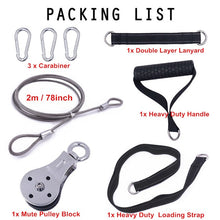 Load image into Gallery viewer, Fitness DIY Pulley Cable Machine Attachment System Arm Biceps Triceps Blaster Hand Strength Trainning Home Gym Workout Equipment - labaii
